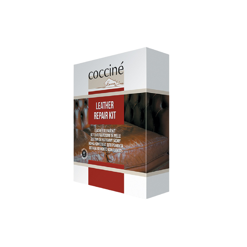 HOME LINE/07/261 DARK RED LEATHER REPAIR KIT - ZESTAW DO NAPRAWY CIEMNO CZERWONEJ SKÓRY GŁADKIEJ