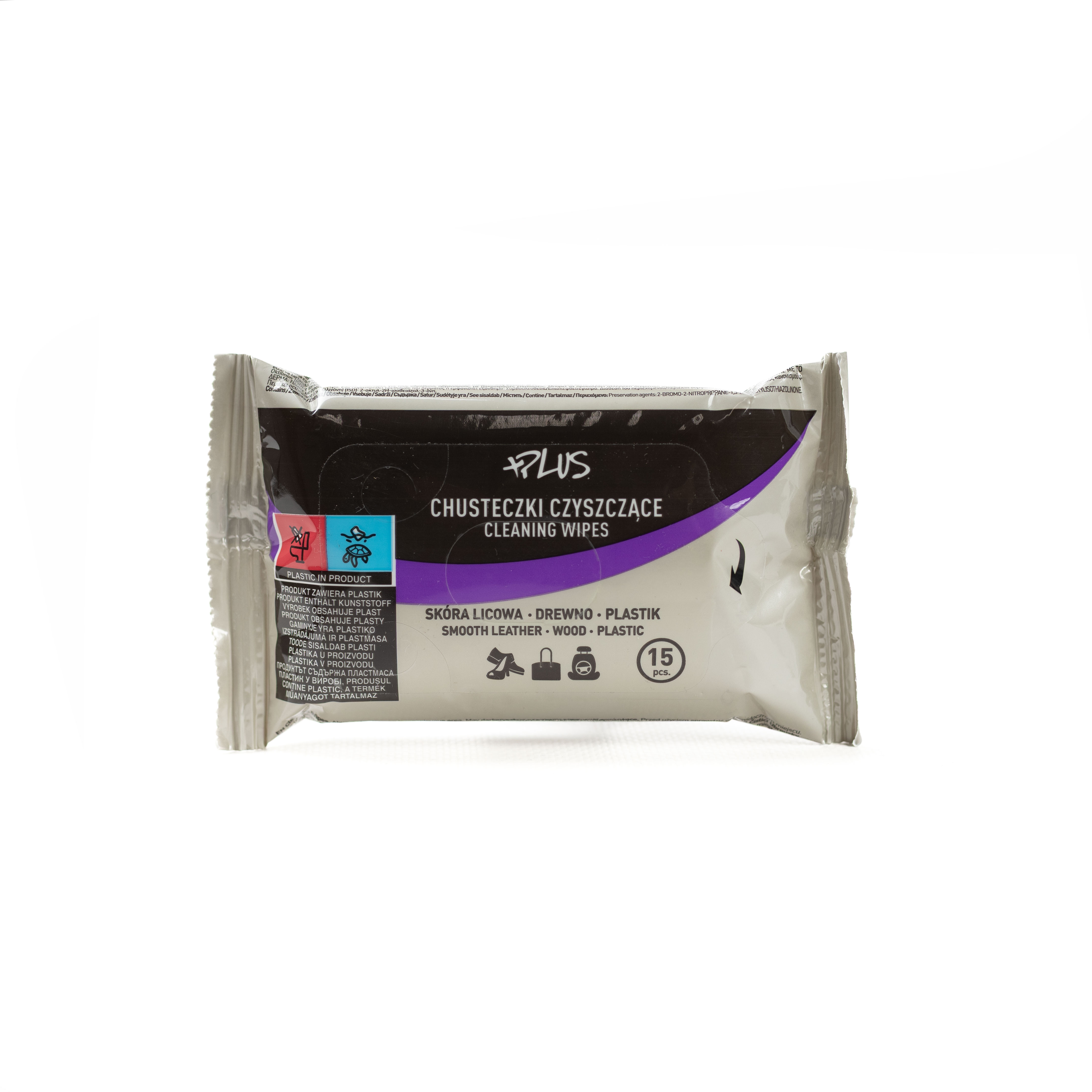 PLUS CHUSTECZKI CZYSZCZĄCE/CLEANING WIPES 15 SZT/PCS (SJ501)