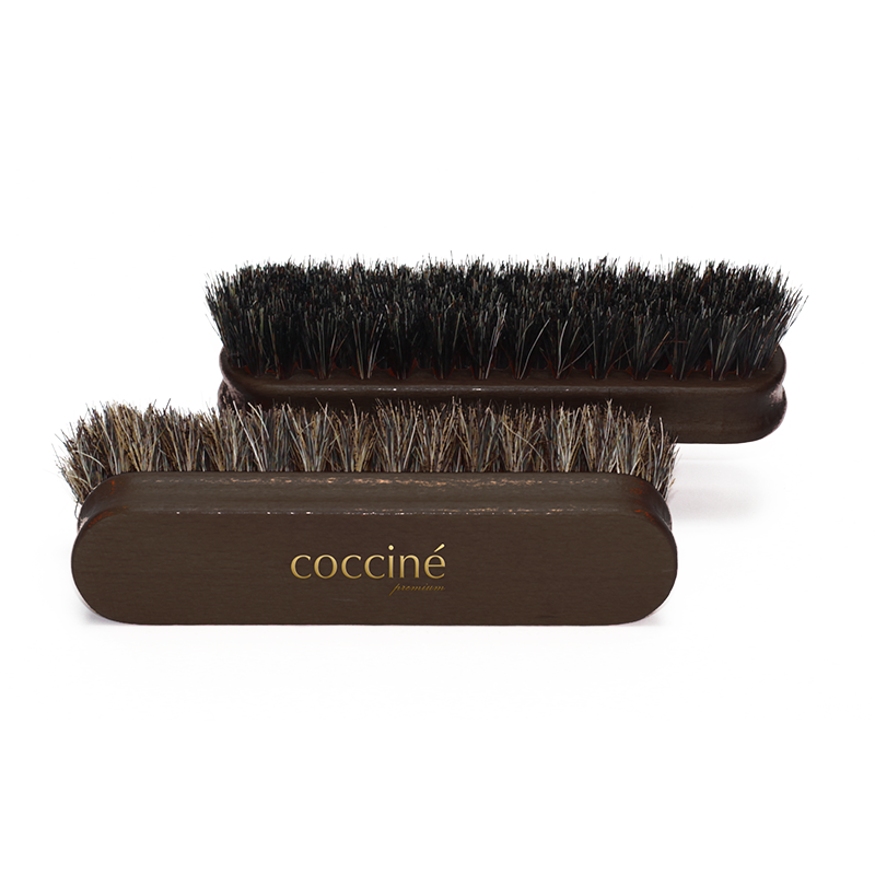 SZCZOTECZKA DO POLER./POLISHING BRUSH 16 cm CIEMNA Z WŁOSIEM KOŃSKIM COCCINE