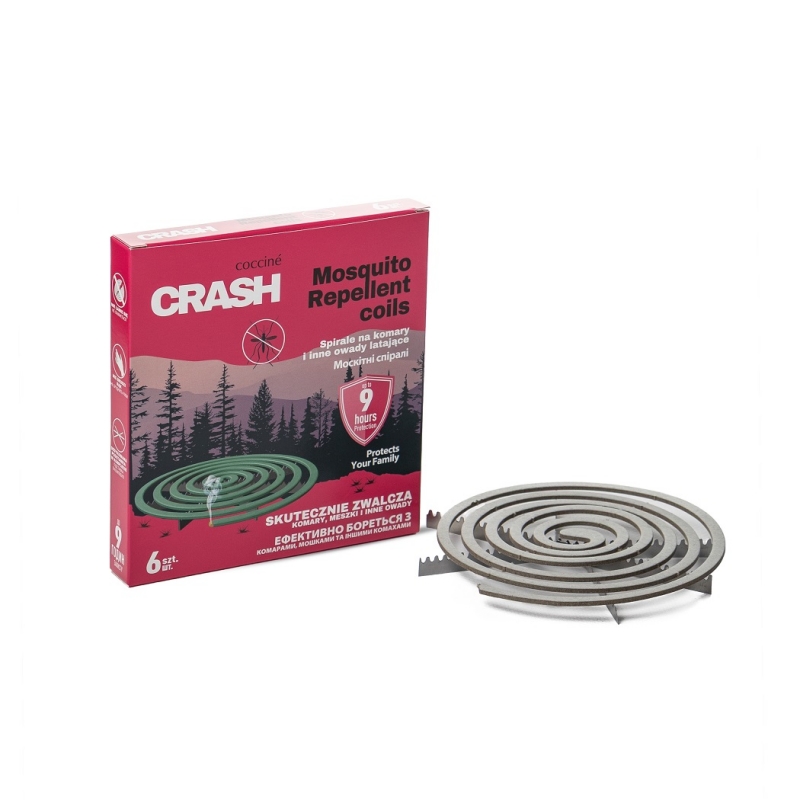 CRASH MOSQUITO COILS 6 pcs. /Spirala na komary i INNE OWADY LATAJĄCE 6 szt