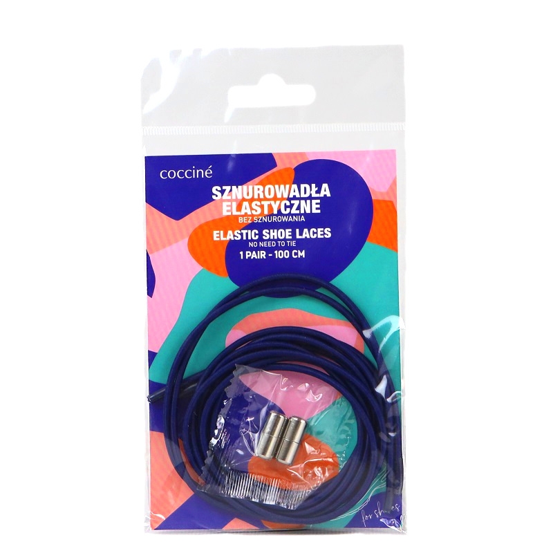 SZNUROWADŁA ELASTIC LACES 100 cm GRANATOWE/N.BLUE Fi3S
